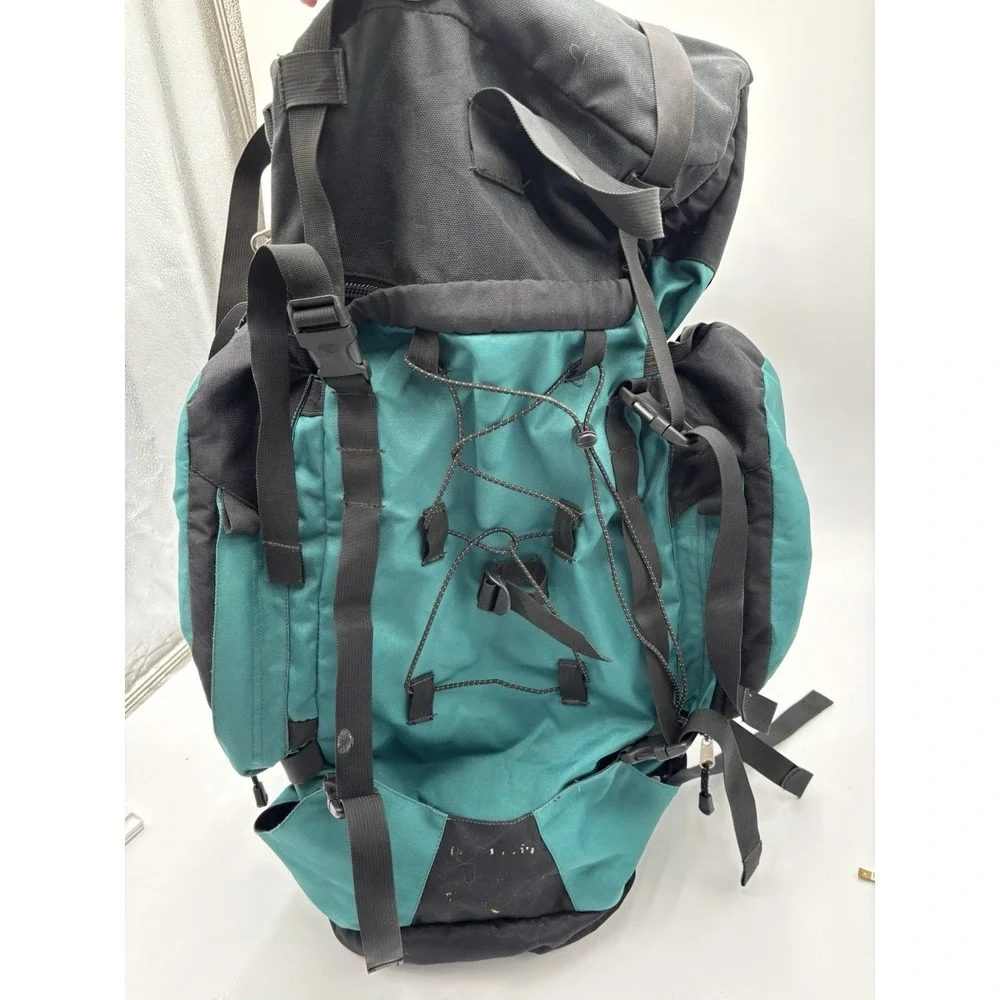 Vintage Lowe Alpine Hiking Backpack Teal Black Internal Frame Large Trekking